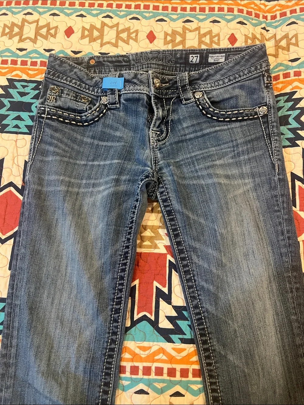 Miss Me Women's Bootcut Jeans - Indigo Blue, Size 27